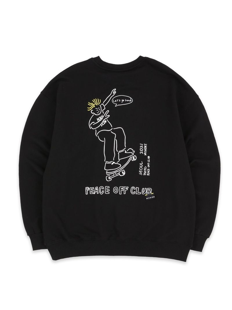 peaceoffclub（ピースオフクラブ）の「Board_Boy Sweatshirt BLACK（Tops）」