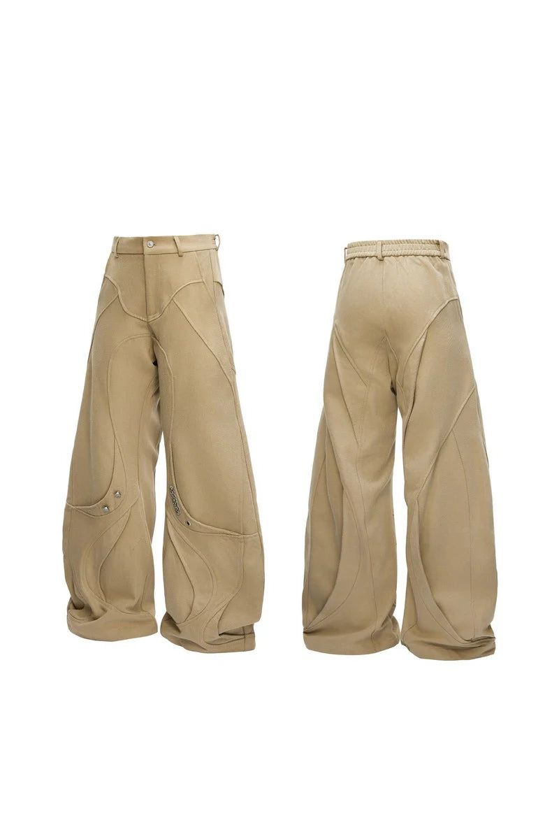Washed Canvas Panel Blade Pants