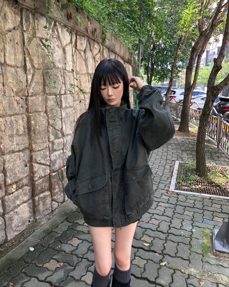 Marian Oversized Vintage Washed Field Jacket