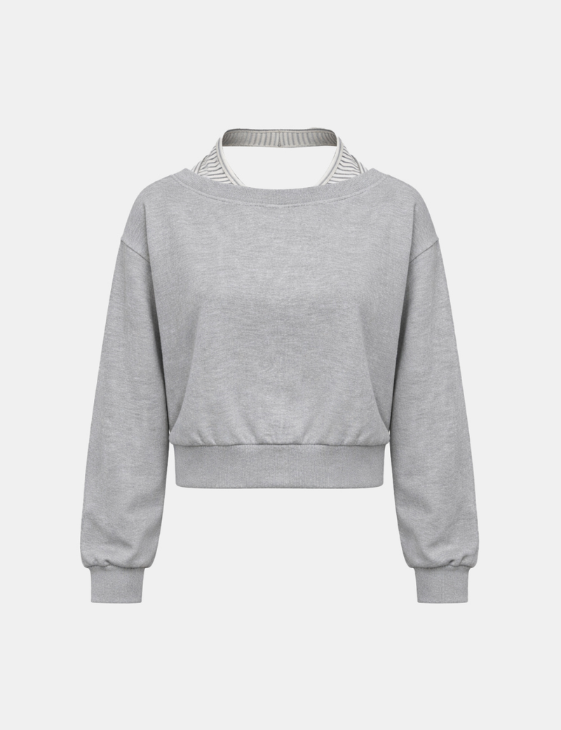 Serin Stripe Sleeveless Sweatshirt