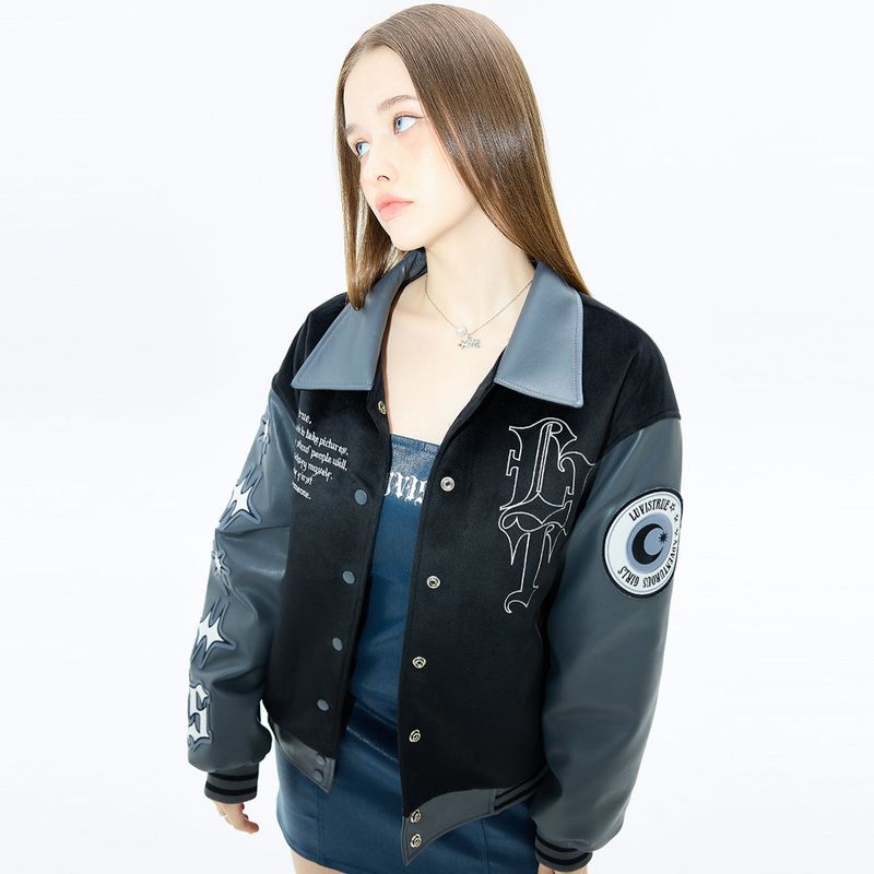 LUVISTRUE（ラブイズトゥルー）の「MZ LVT VARCITY JACKET (CHARCOAL)（Jackets/Outerwear）」