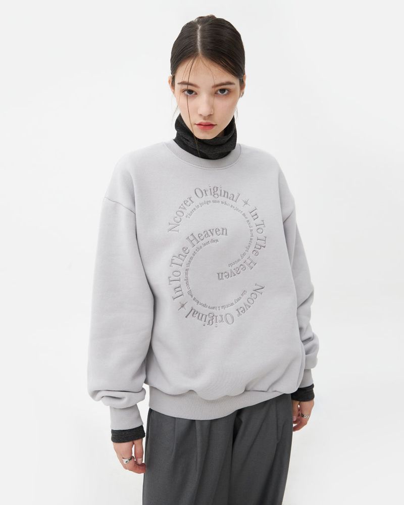 NCOVER(エンカバー)の「SEMICIRCLE TEXT SWEATSHIRT-GREY(Tops)」