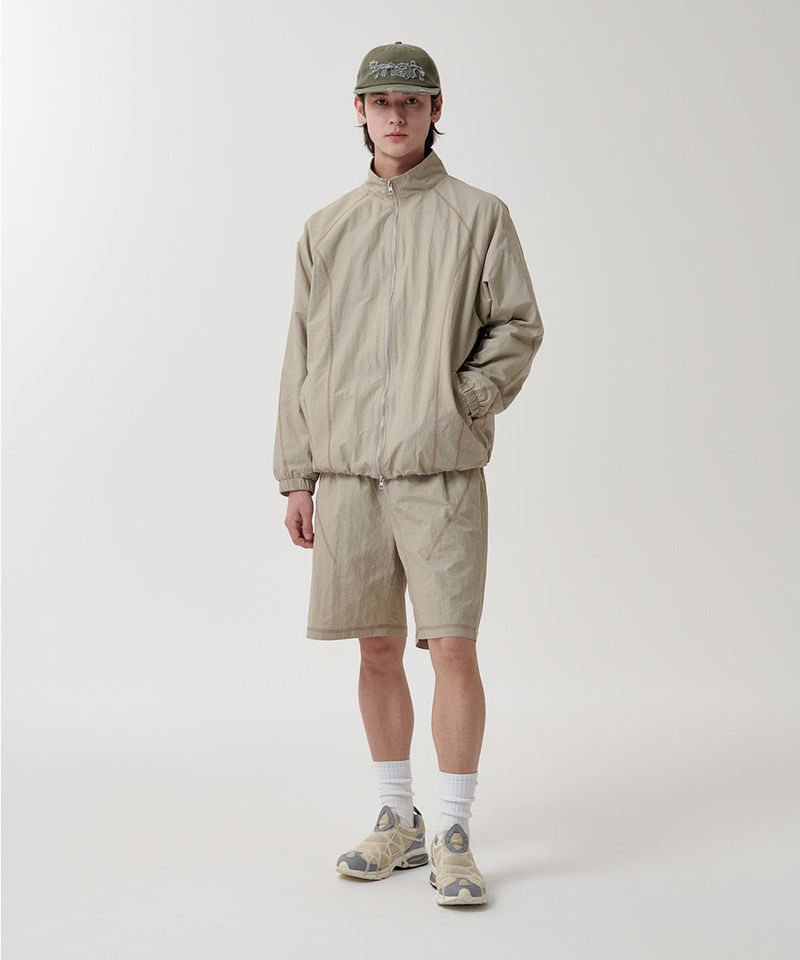 COVER STITCH NYLON TRACK SHORT