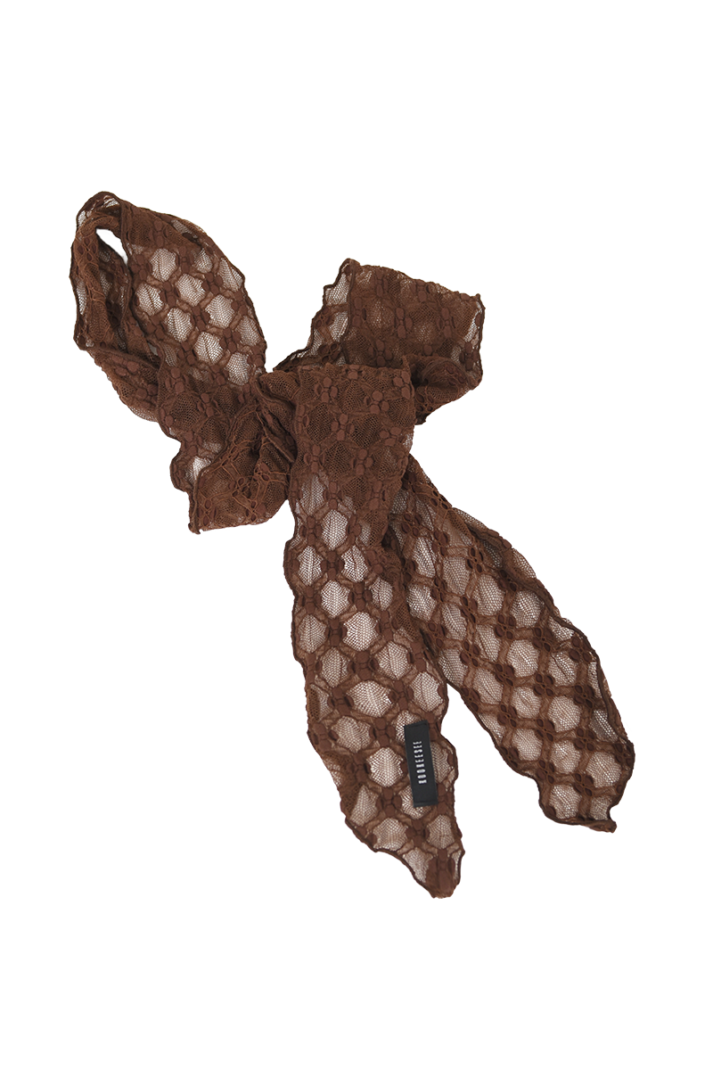 Net Lace Scarf (Brown)