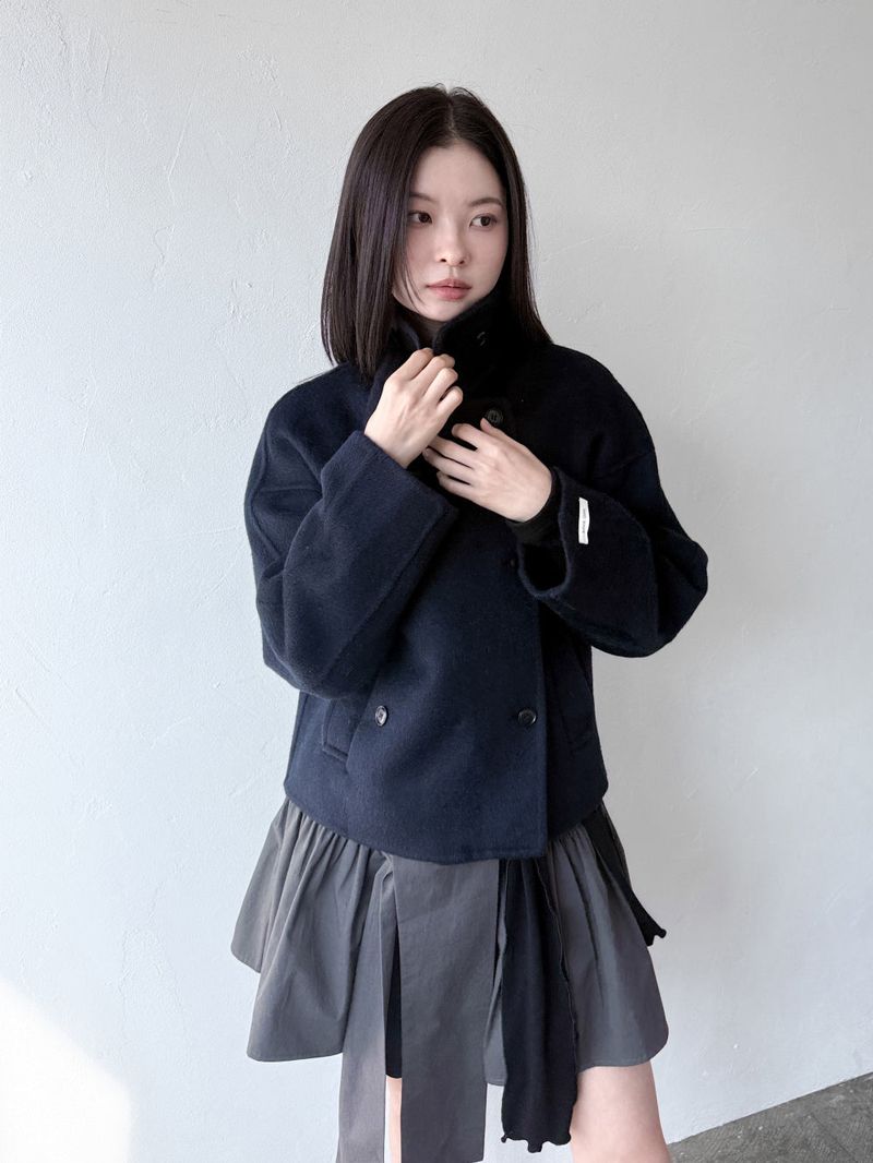  DOUBLE BUTTON WOOL COAT