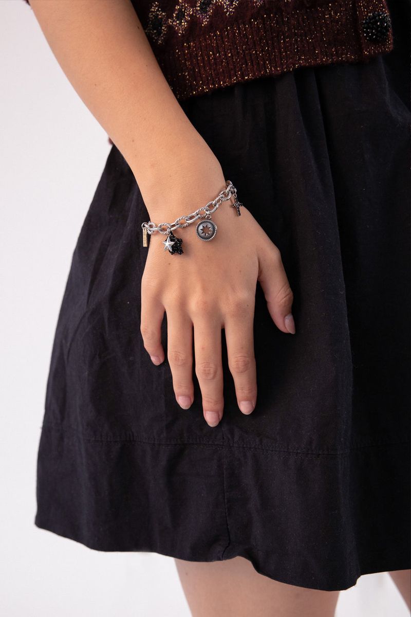 [Unisex] Unique pendant with bold chain bracelet