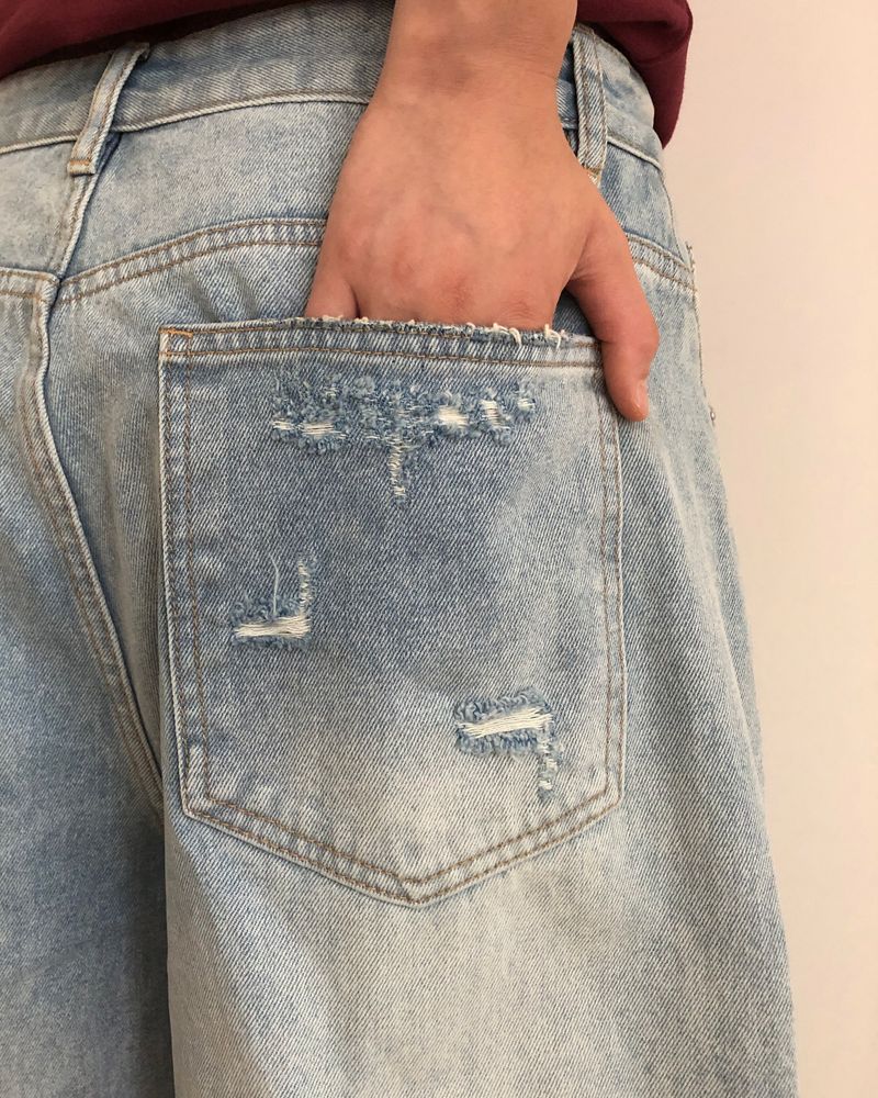 Pelton Distressed Wide Pants