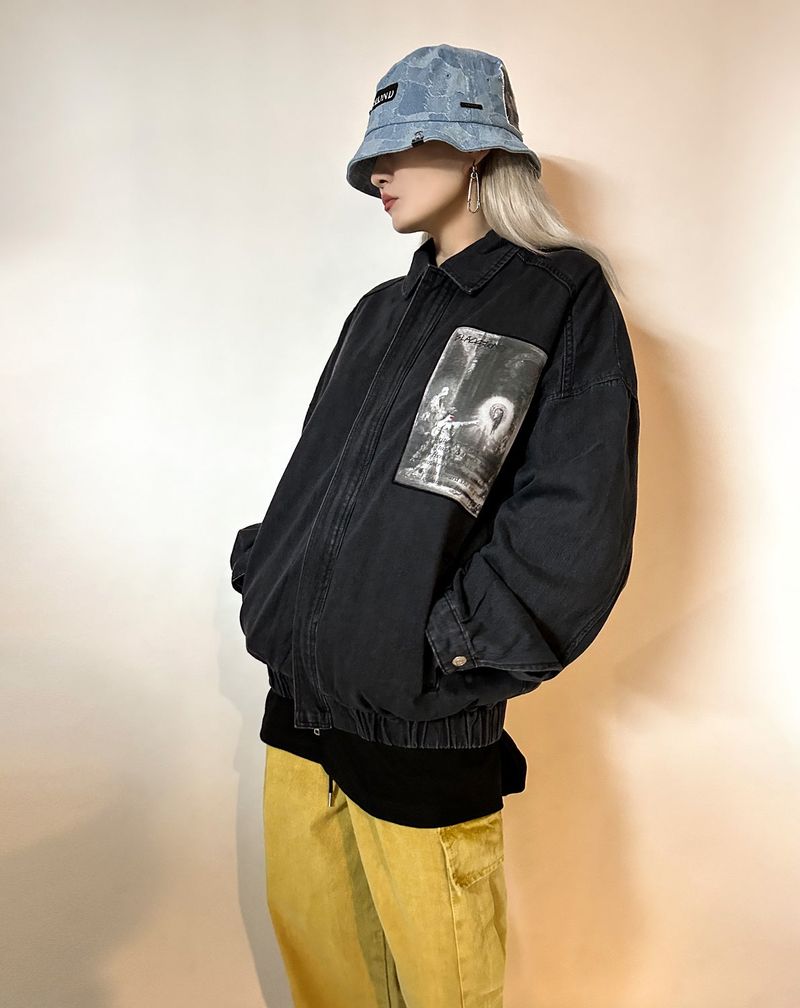 BBD The Apparition Zip Up Denim Jacket (Black)