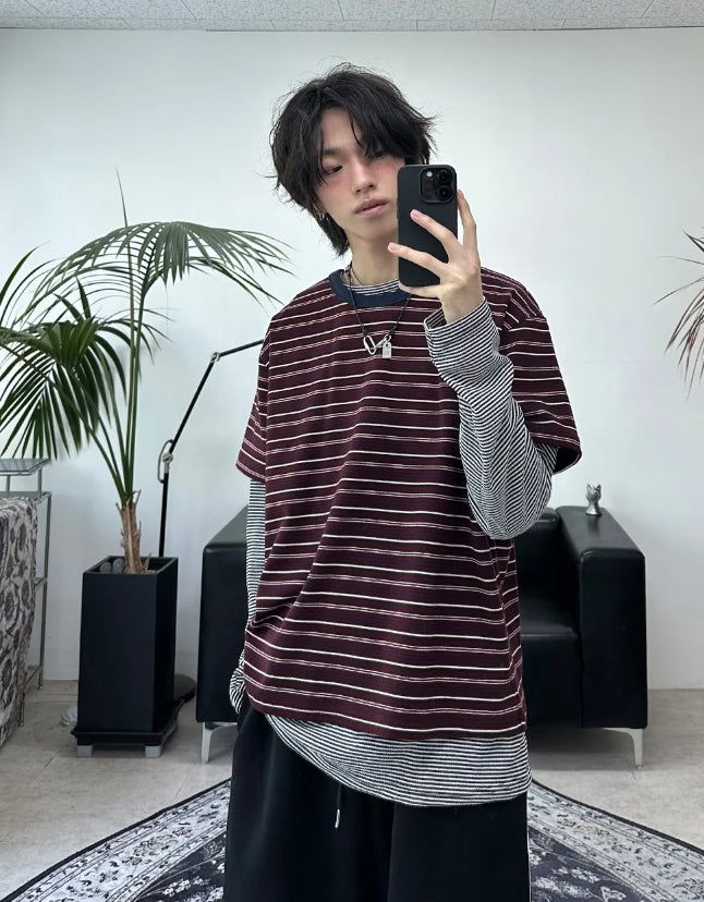 Ruen Summer Striped Long Sleeve Tee