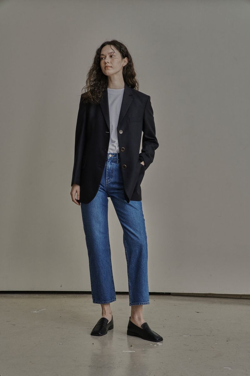 WOOL TWILL SETUP JACKET_NAVY
