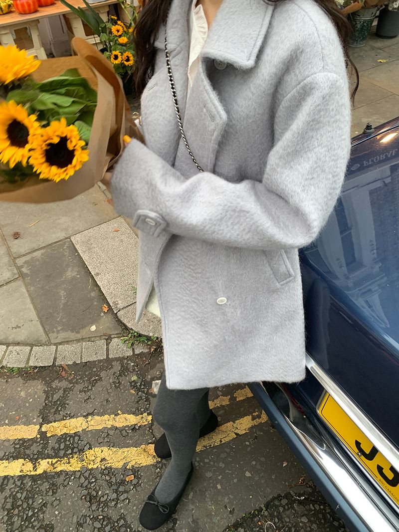[MADE] Tion Mohair Handmade Pe Coat