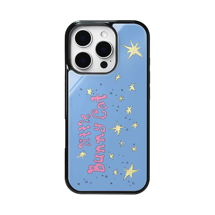 リトルバニーキャット ガラスバンパーケース ( Blue )