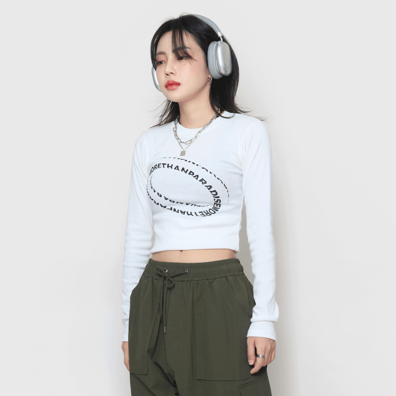 nutellike(ヌテールライク)の「Wave Crop Long Sleeve T-Shirt(Tops)」