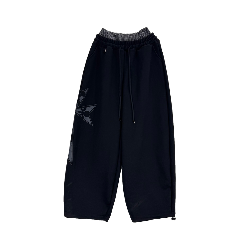 sagging big cross wide pants