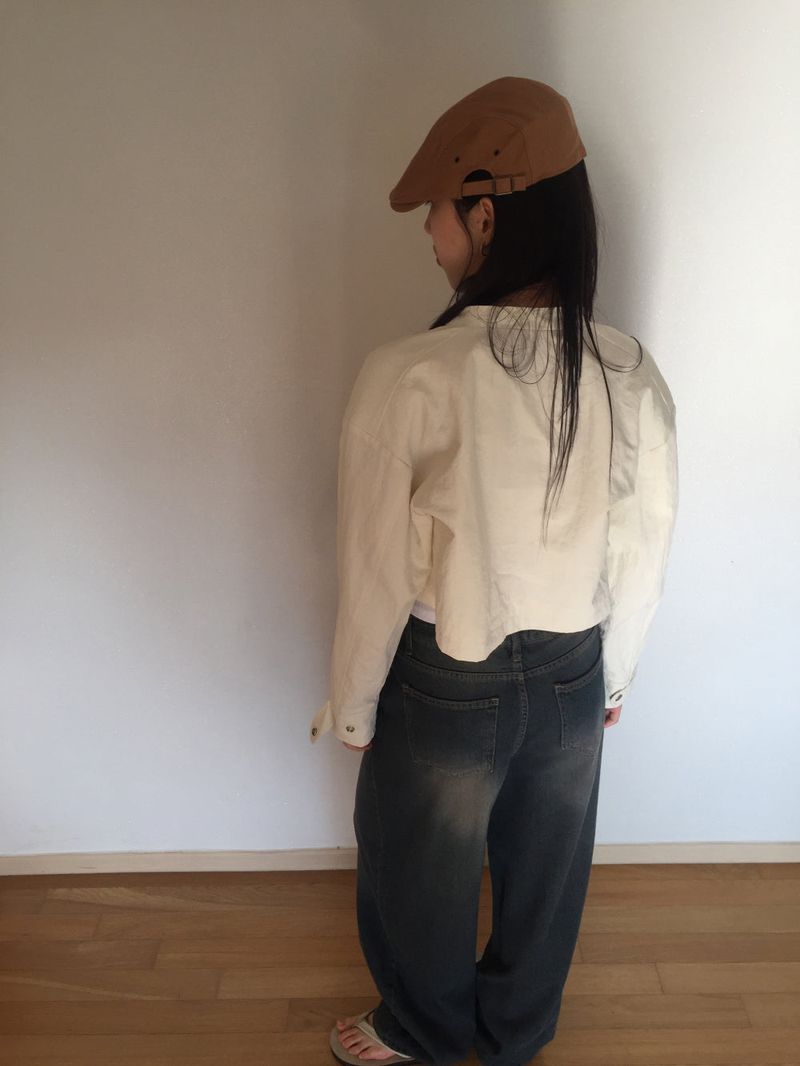 Touch denim wide long pants (2 colors)