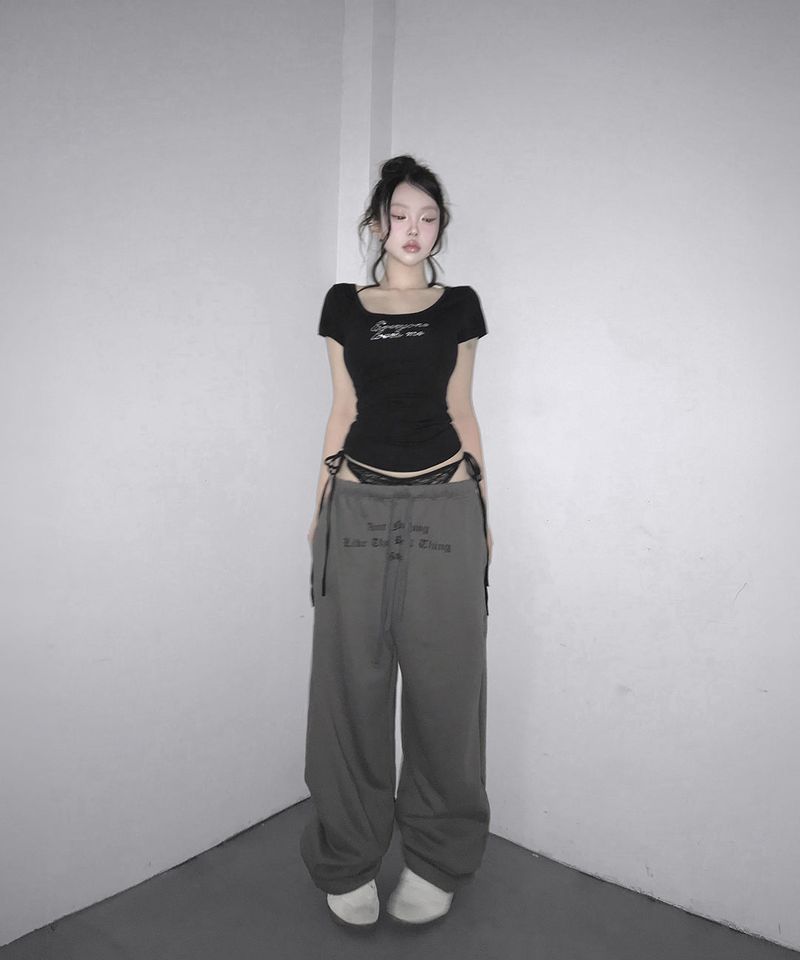 exy corset glitter tee (4colors)