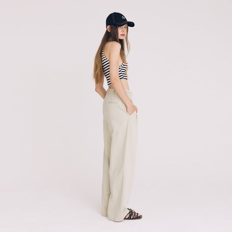 TWOTUCK COTTON WIDE PANTS (MELON)