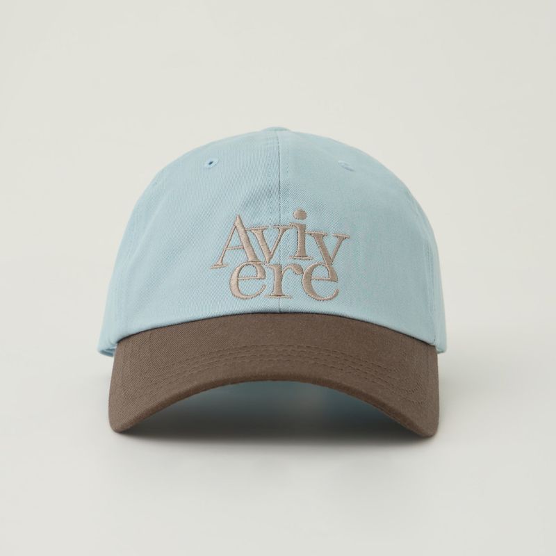 Avivere lettering cap light blue brown