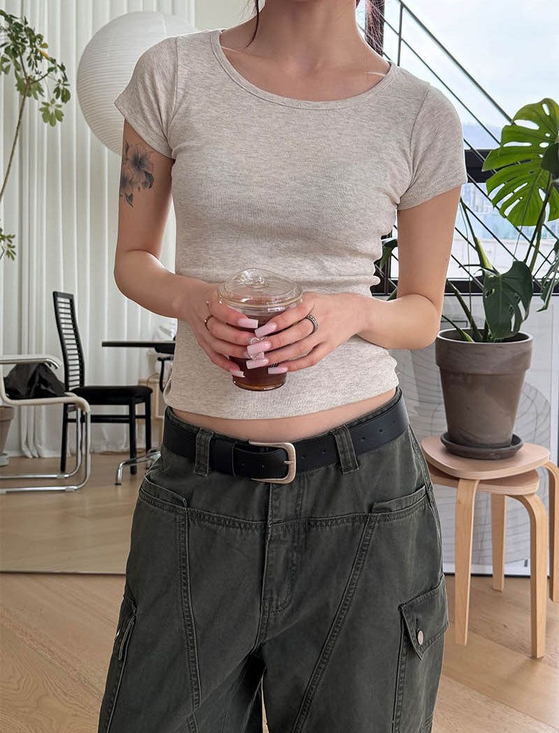 Wide flare cargo pants(2color)