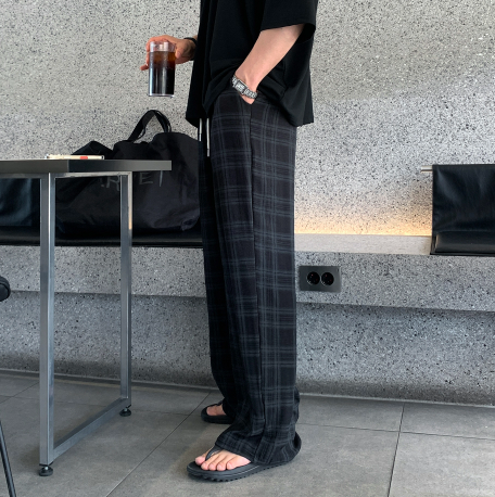 Kuiper Turkic Check Pattern Wide Fit Pants