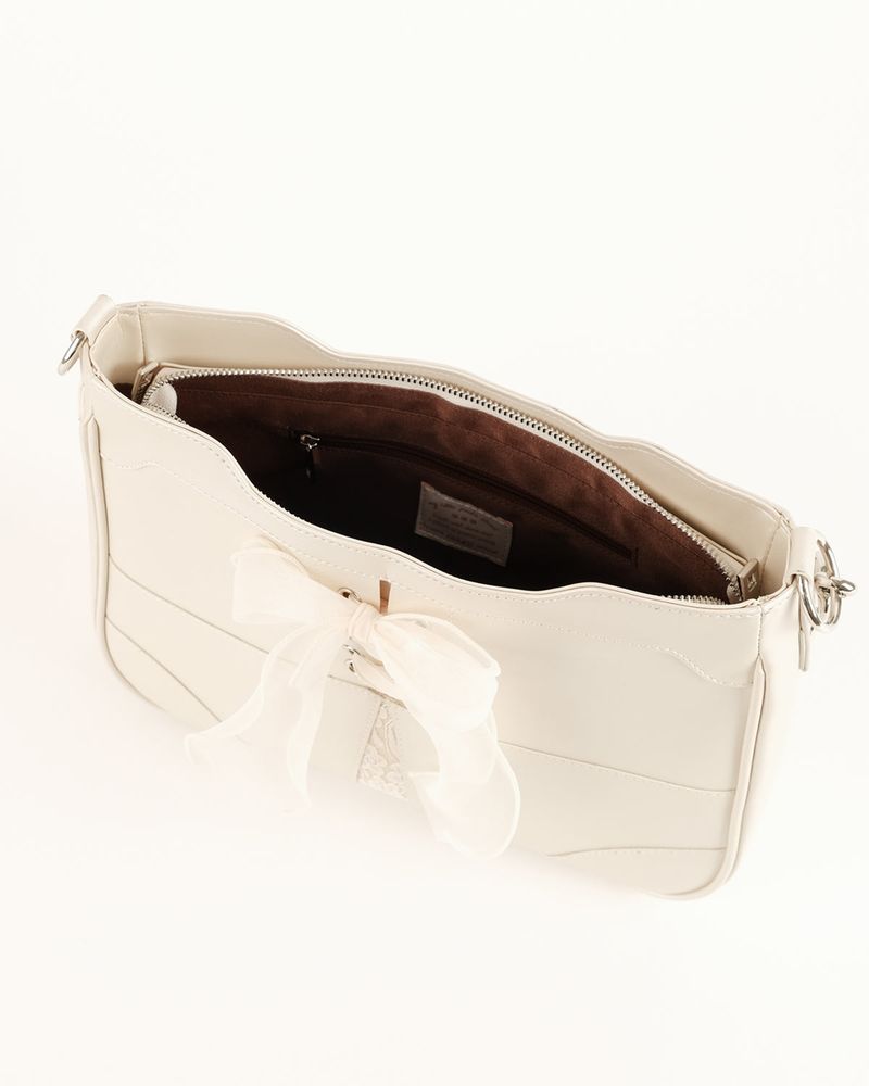 Bustier ribbon bag_ivory