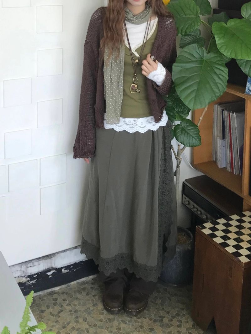 leat knit cardigan
