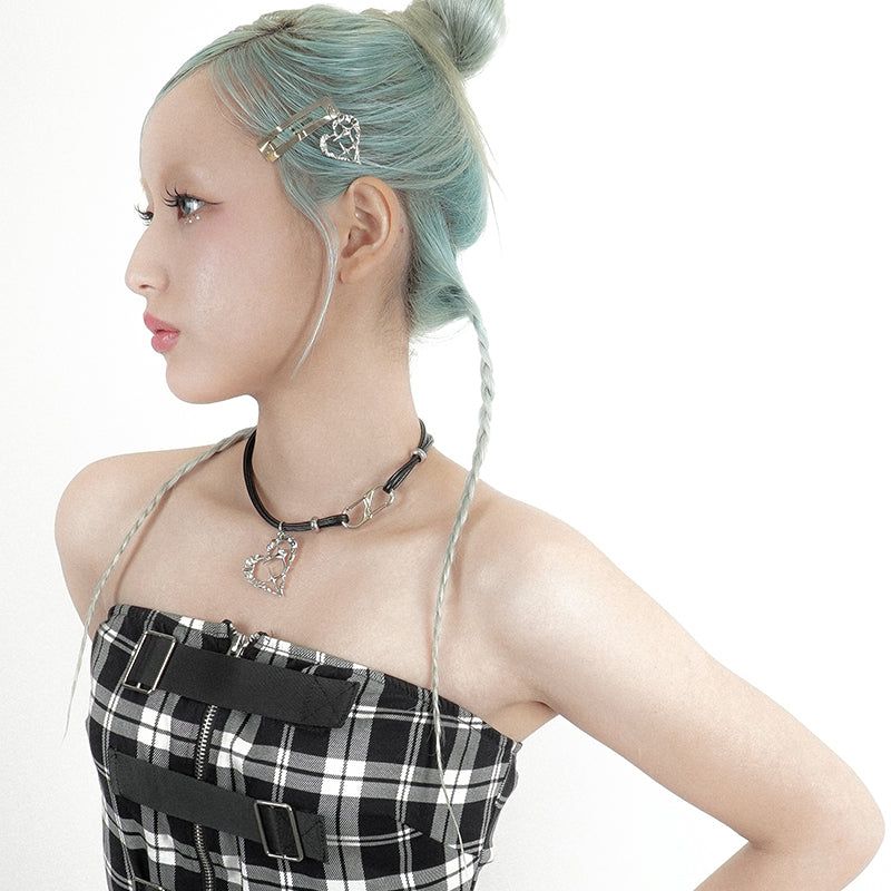 NU SHAPE LEATHER NECKLACE