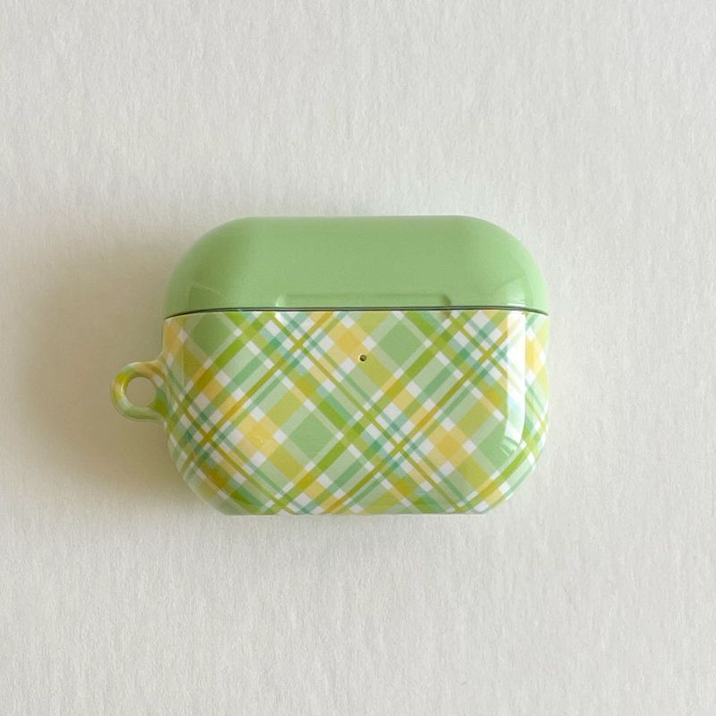 melon check glossy airpods case