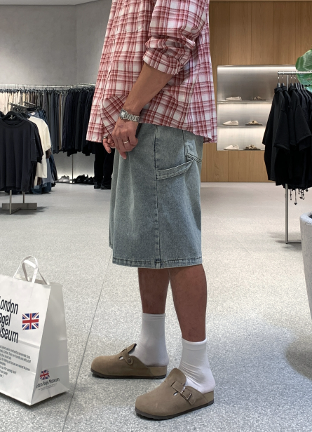 Akid Denim Carpenter Bermuda Banding Pants