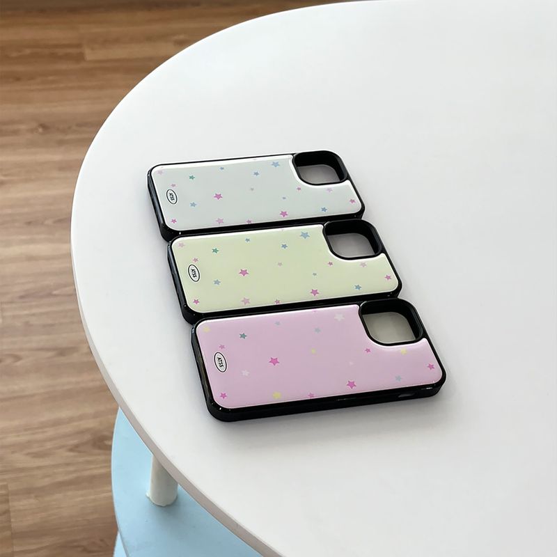 Pastel star epoxy bumper case(white)