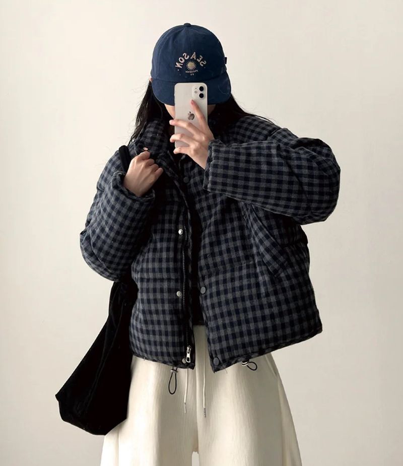 Youming Check Padded Jumper