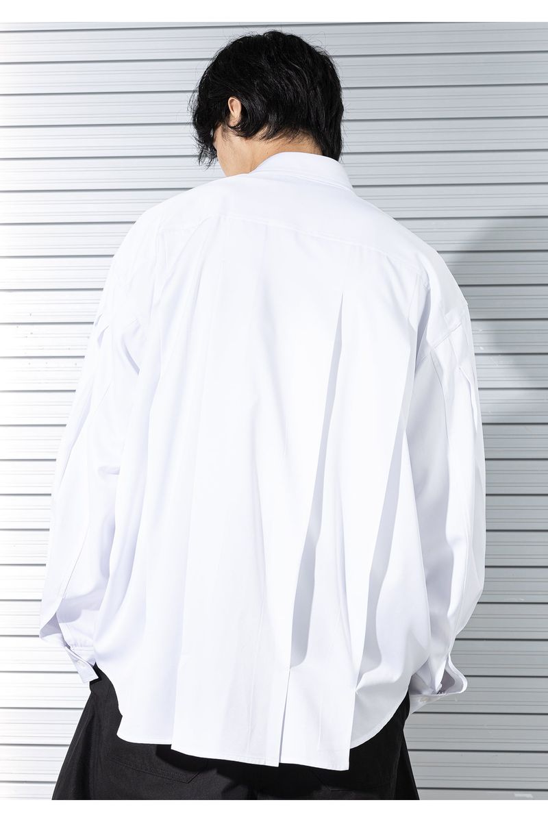SILKY INCISON PLEATS SHIRTS