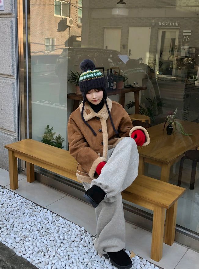 Panyu Snowflake Drop Knit Nordic Beanie