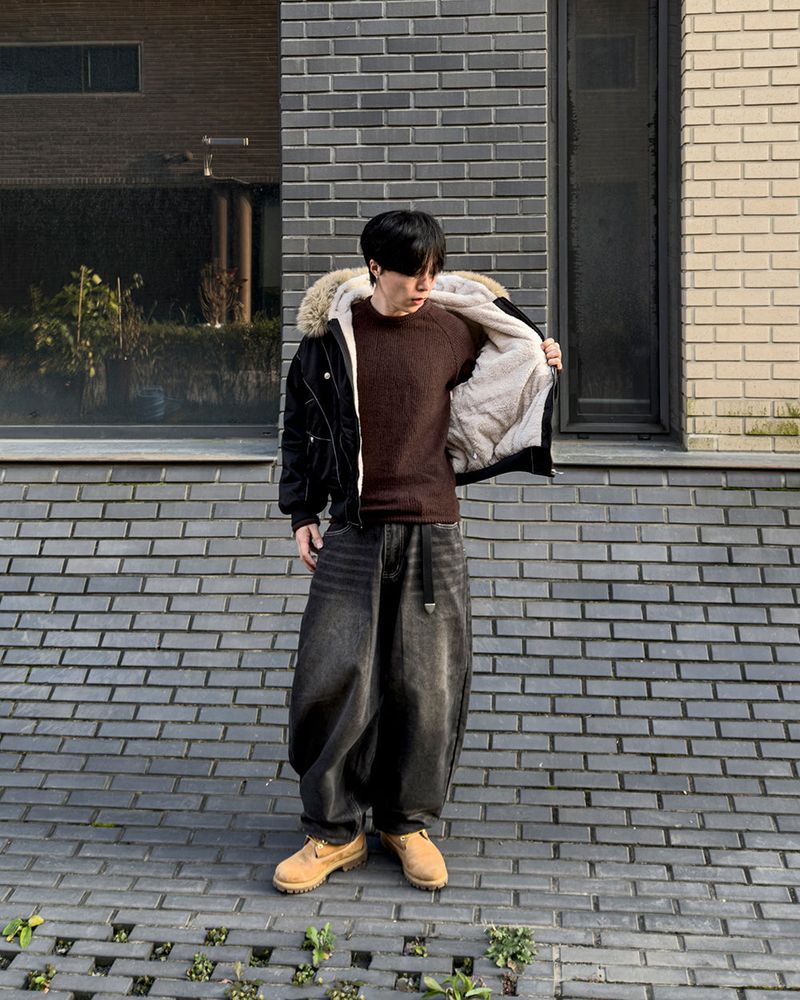 Kino Double Cat Washing Balloon Denim