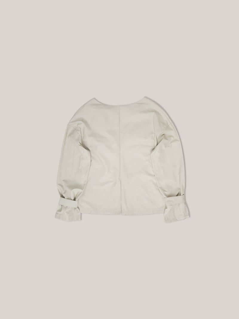 PINTUCK POINT BLOUSE [ MINT GRAY ]