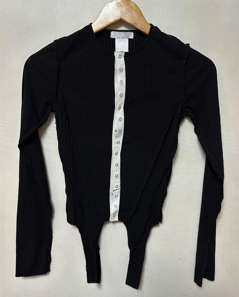 CUTTING POINT SLIM BUTTON RIBBED T-CARDIGAN 🤎 - 3 COLORS
