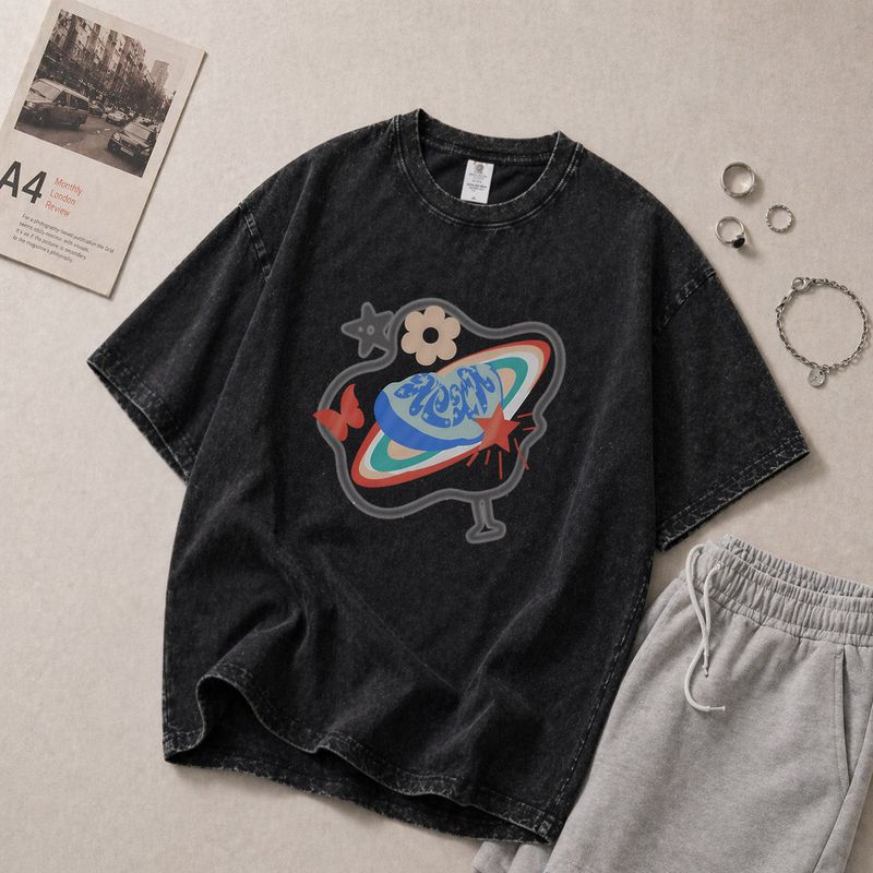 COZINESS（コジネス）の「D. Space Printed Short-Sleeved T-Shirt（Tops）」