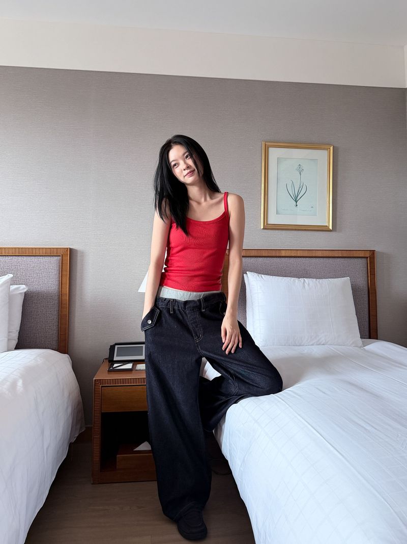 WOOHWA(ウファ)の「 LAYERED DENIM PANTS(Pants)」