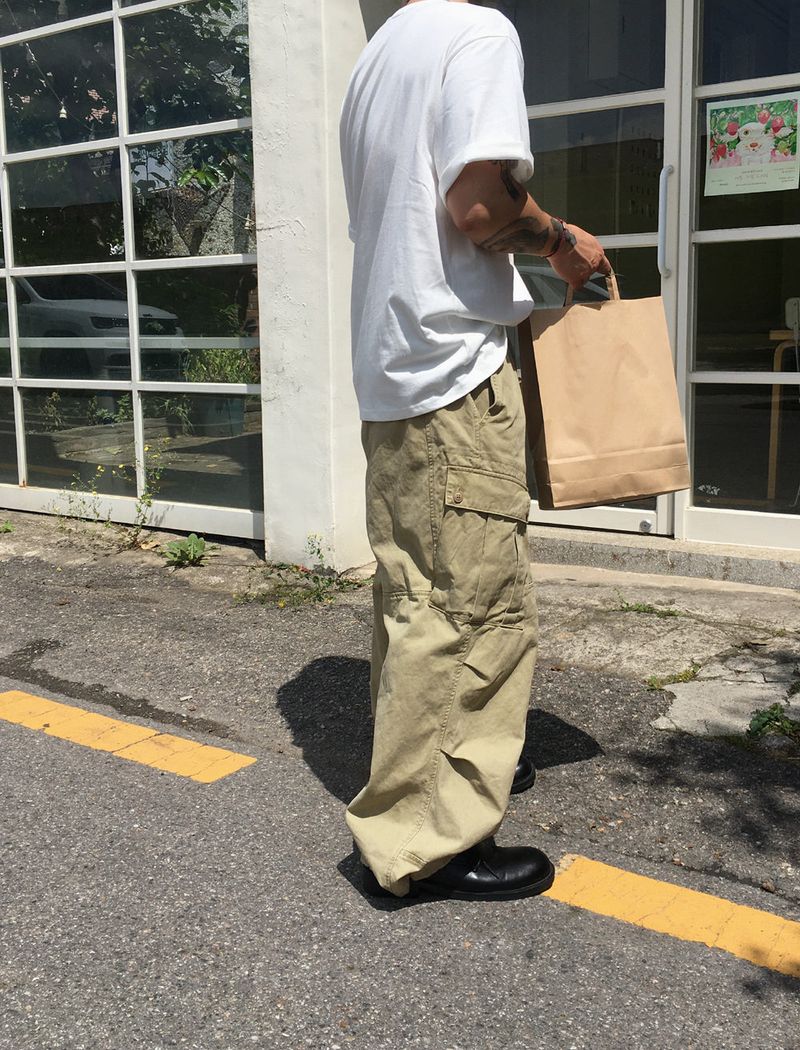 No.1305 washed cago wide PT (3color)