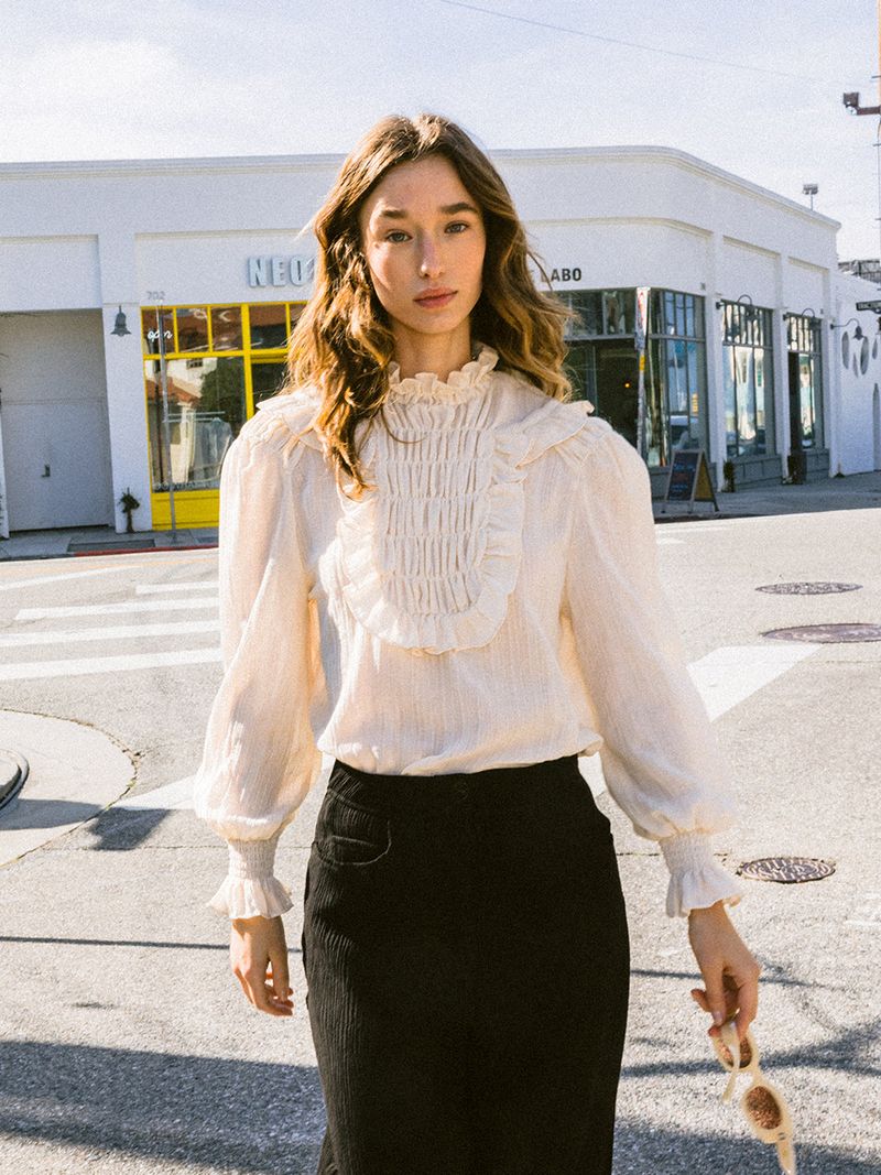 Frill Smocks blouse