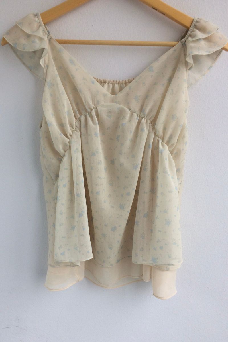 Flower chiffon blouse