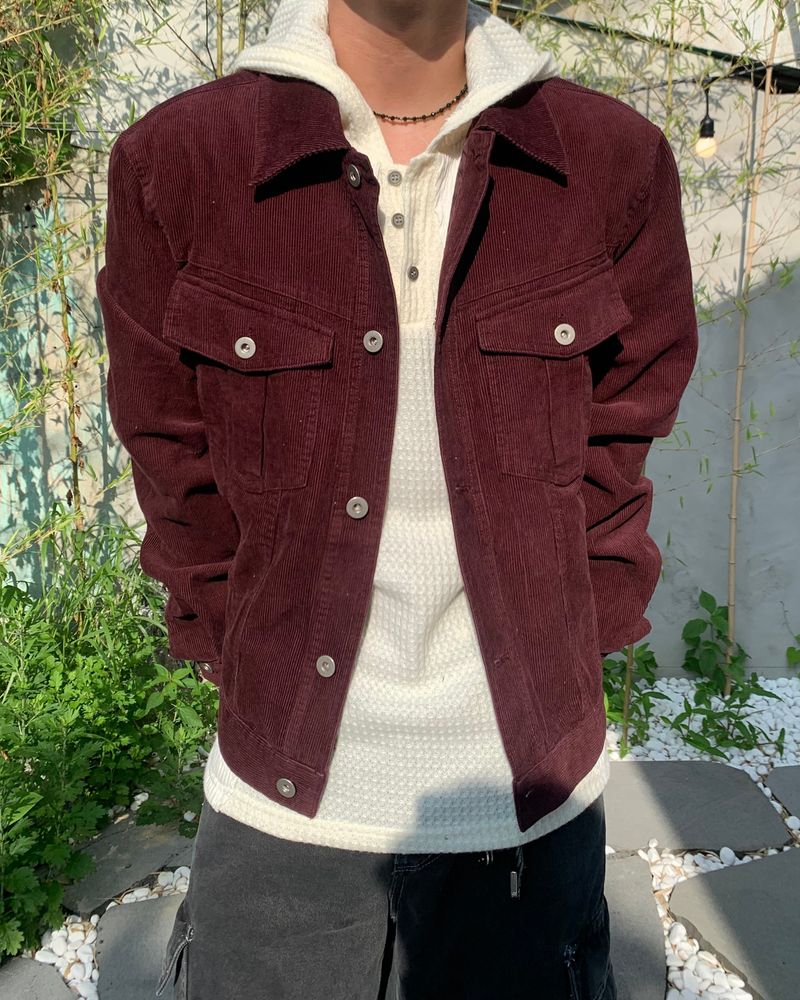 Cropped Western Corduroy Trucker Jacket
