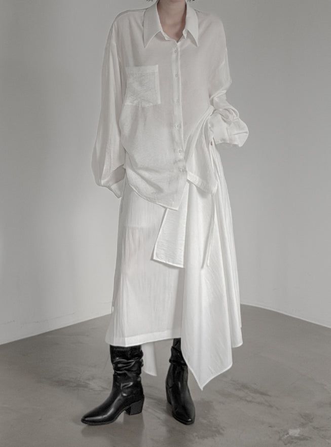 Sia Layered Unbalanced Skirt