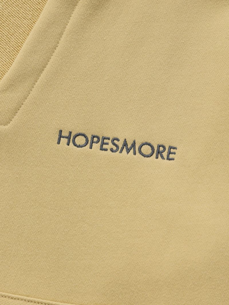 V-neck Logo Hoodie_Yellow