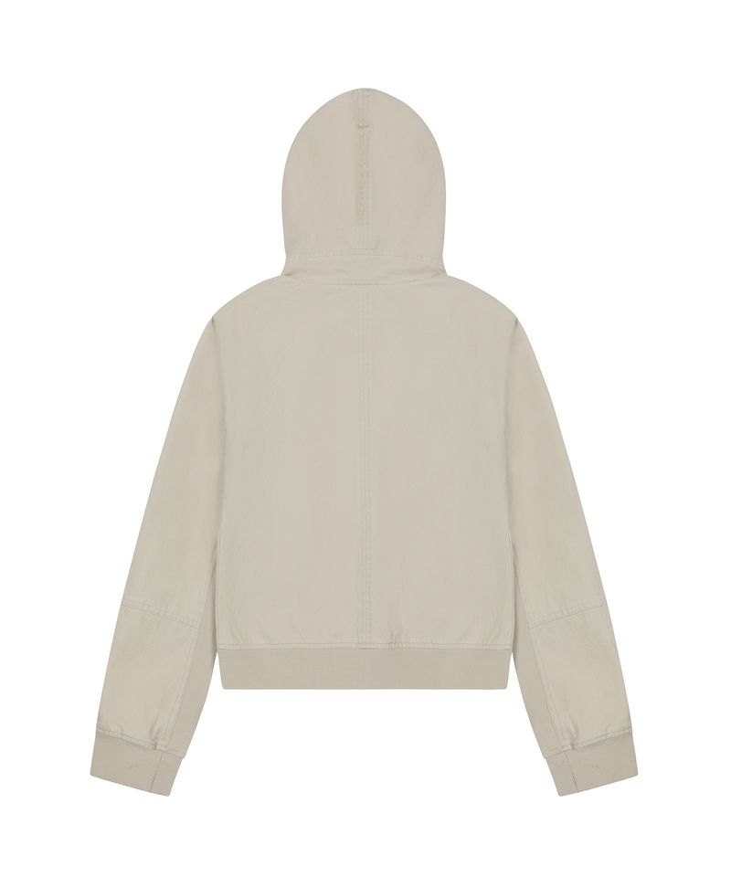 Cotton Rider Hooded Jacket - LIGHT BEIGE