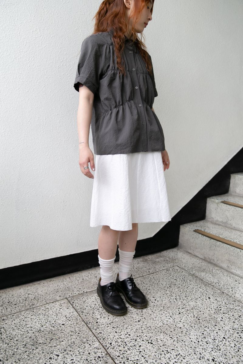 embo button midi skirt(3colors)