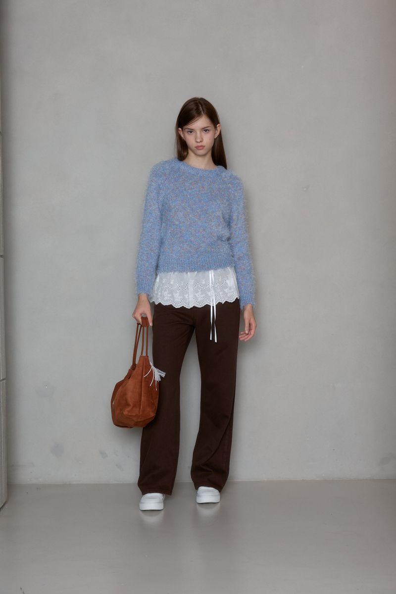DUO SYNTHETIC SUEDE SHOULDER BAG