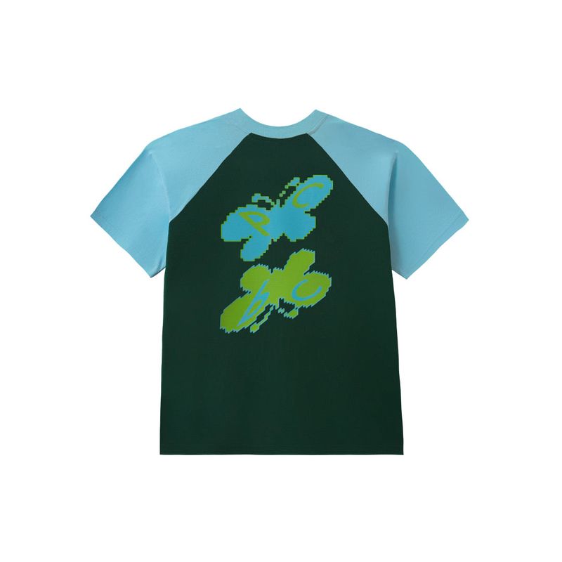 Social Butterfly Raglan Tee - Dark Green