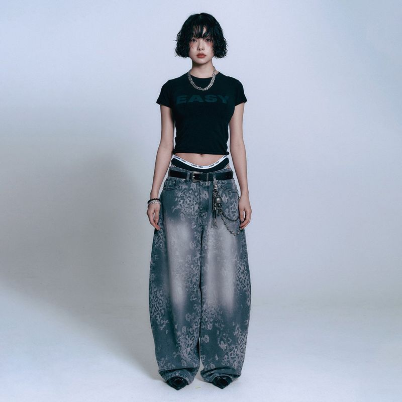 EASY See-through Crop Short Sleeve - Black