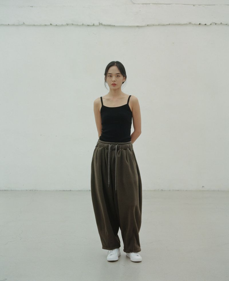 WARM-FLEECE BALLOON PANTS (Khaki)